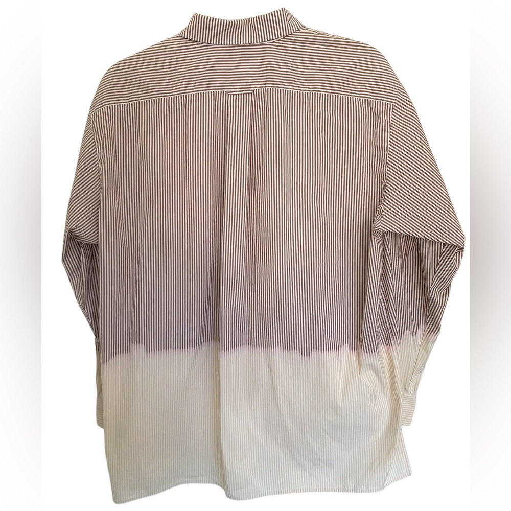 Lafayette 148  New York Everson Solo Melange Stripe Blouse Size S - Picture 6 of 9